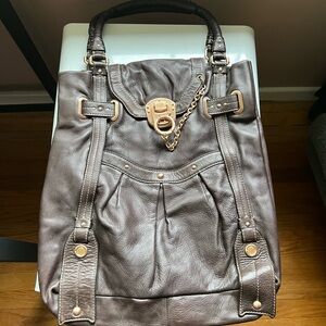 Laundry by Shelli Segal Shoulder Bag with Gold Hardware and Pleated Design